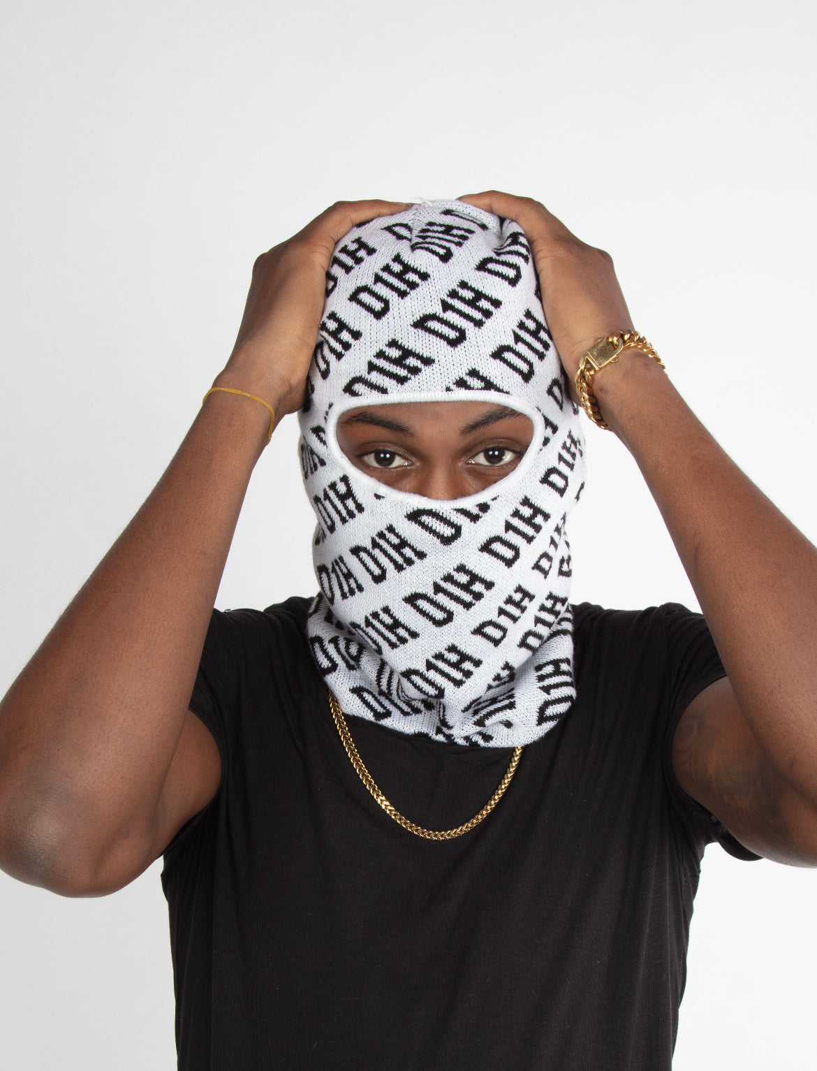 D1H Ski Mask ( WHITE & BLACK )