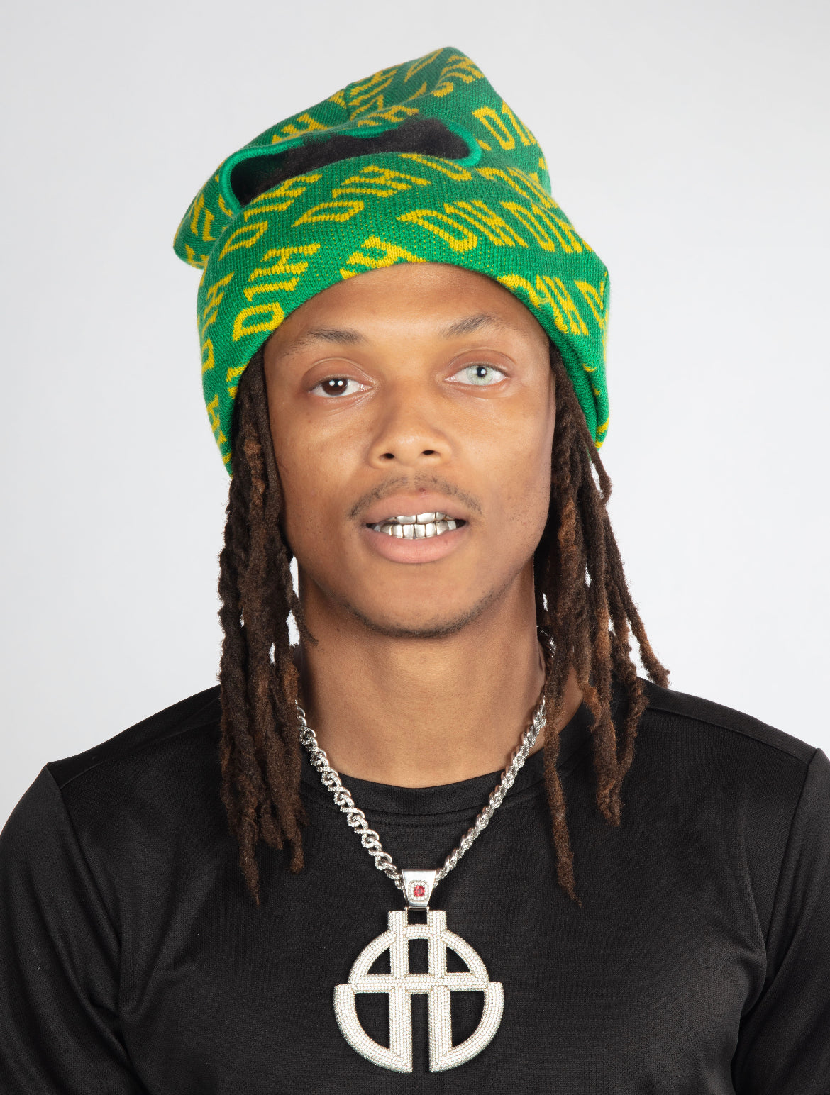 D1H Ski Mask ( Green & Yellow  )