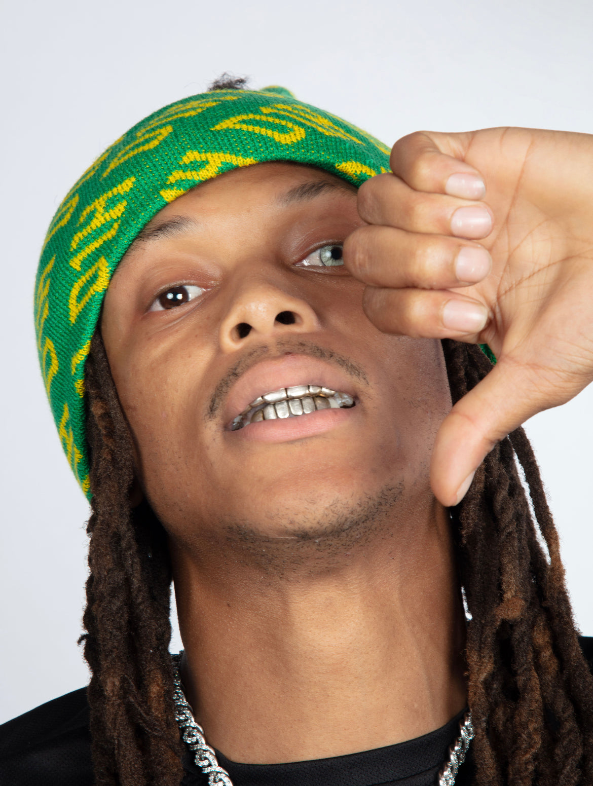 D1H Ski Mask ( Green & Yellow  )
