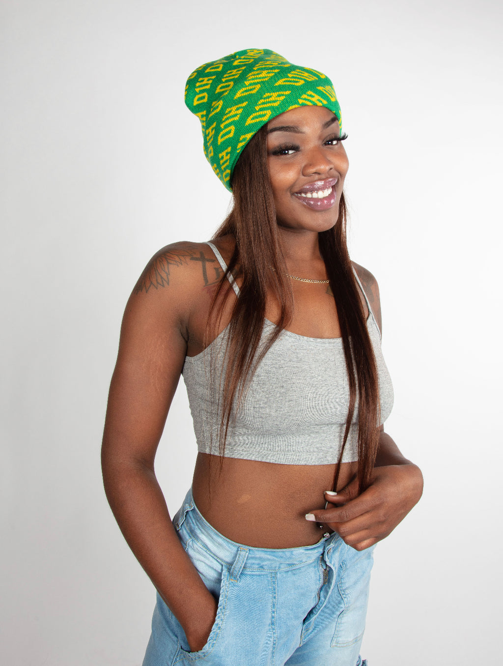 D1H Ski Mask ( Green & Yellow  )