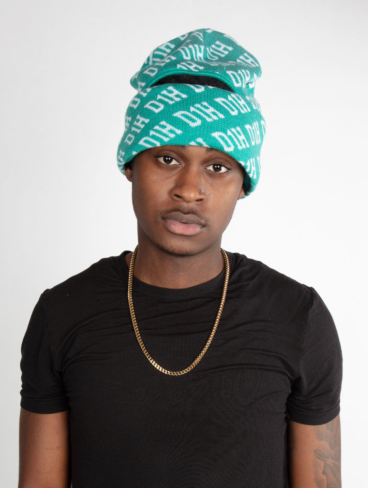 D1H Ski Mask ( TEEL & WHITE  )