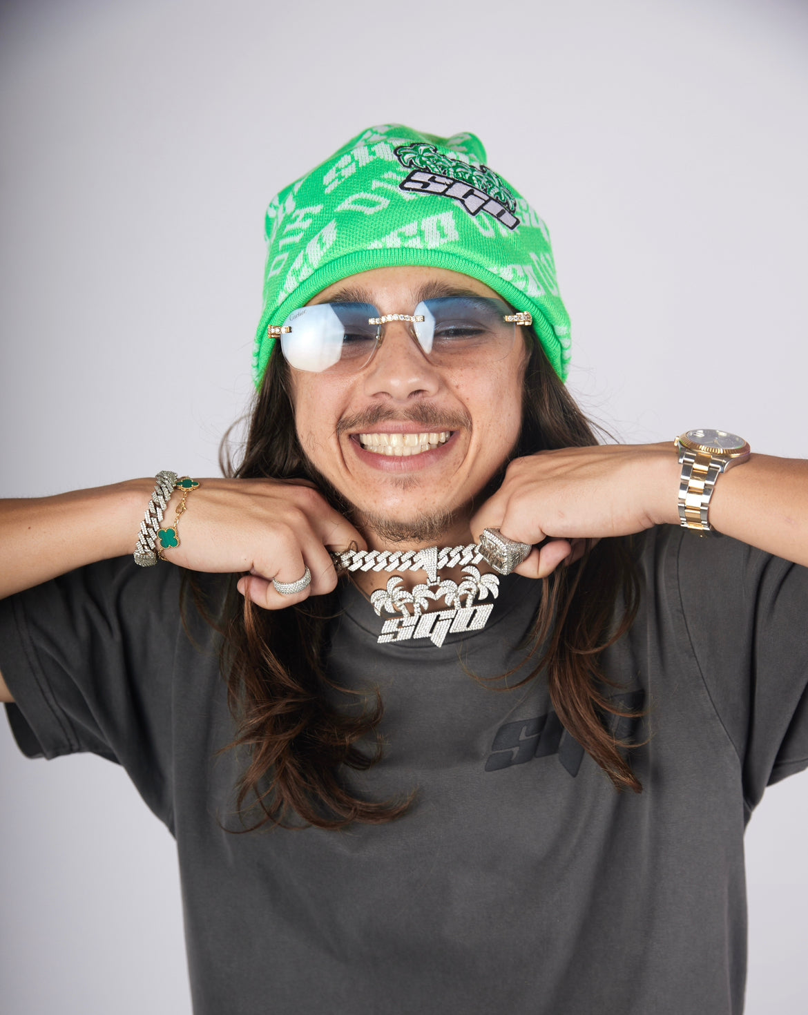 D1H X SGO COLLAB SKI MASK green