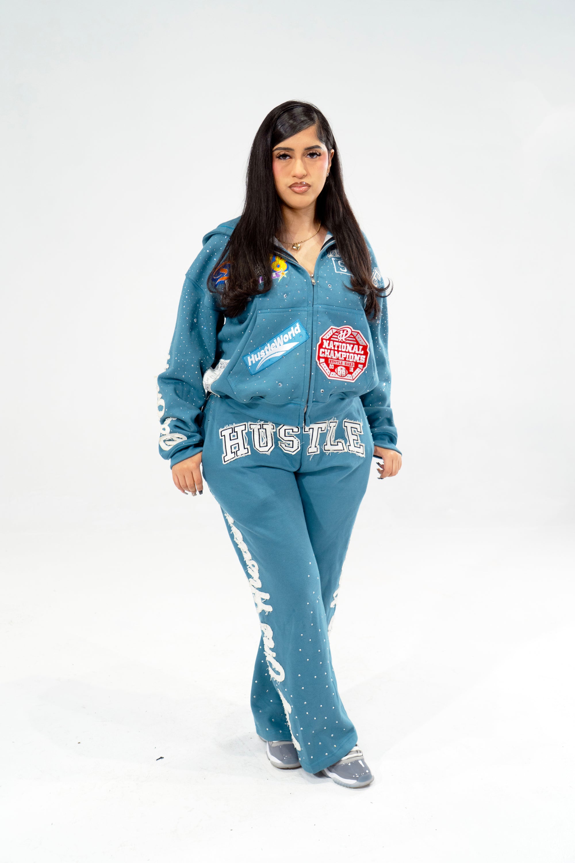 Blue "Hustle World Vol.2" Sweatpants
