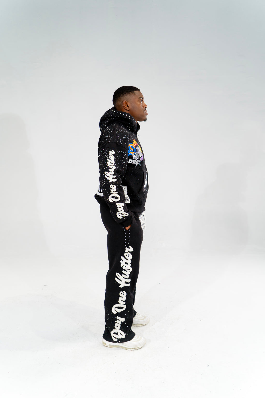 Black "Hustle World vol.2" Sweatpants