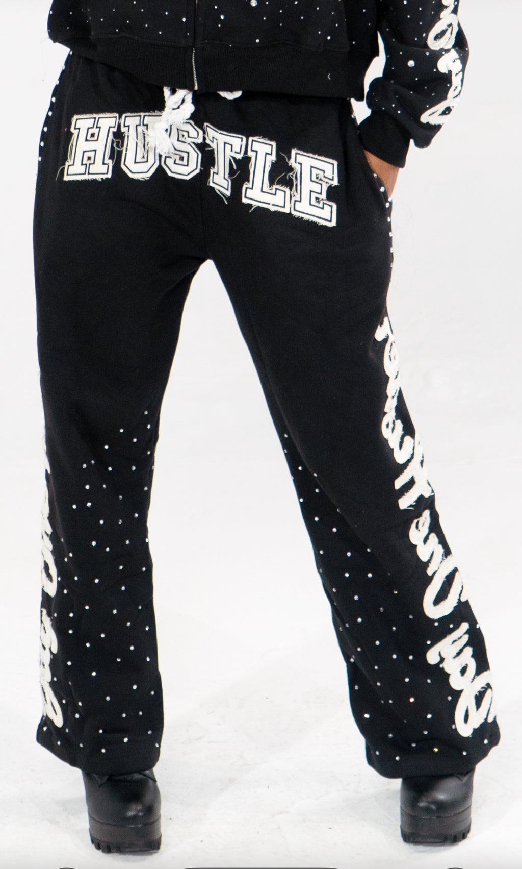 Black "Hustle World vol.2" Sweatpants