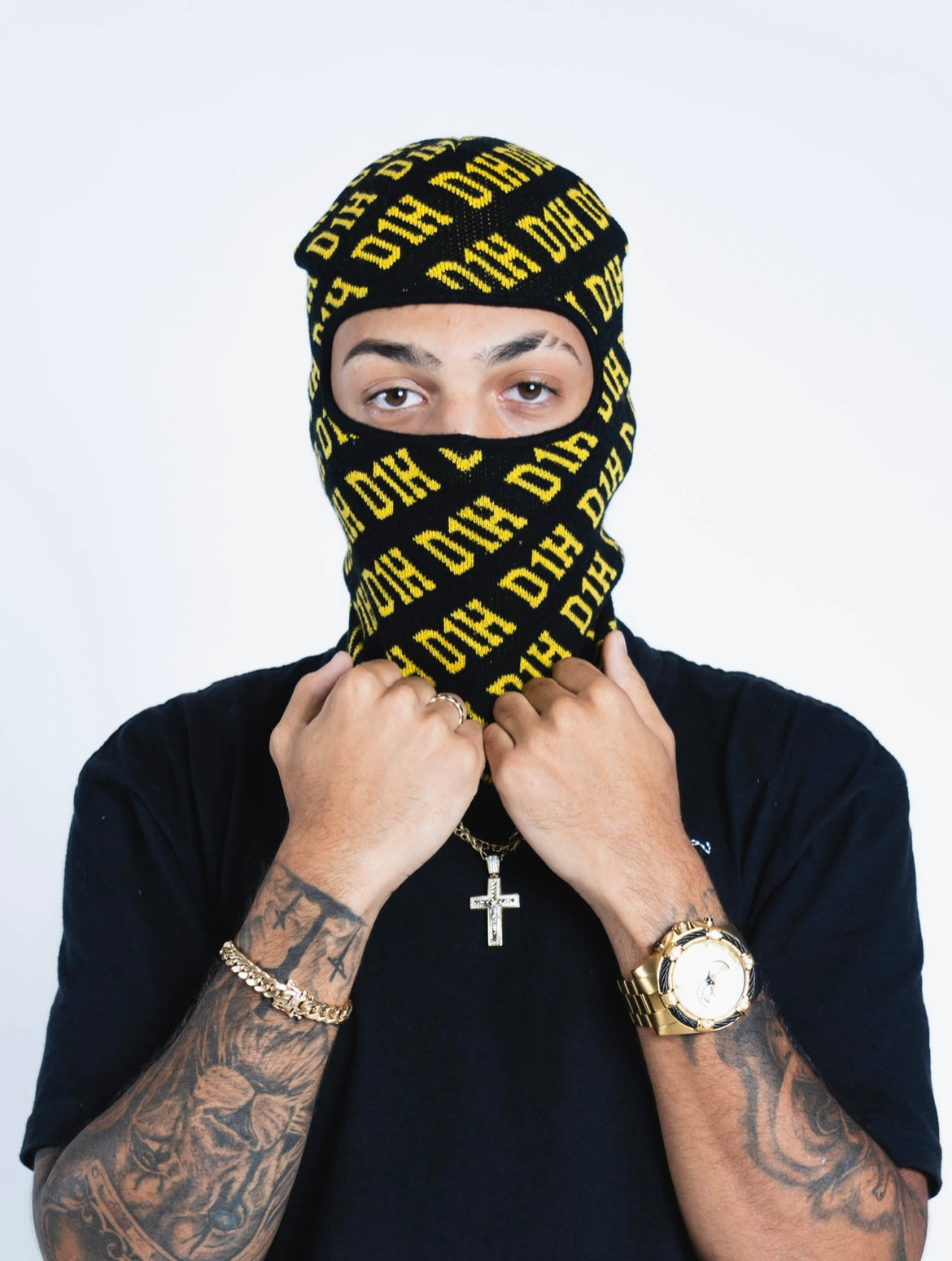 D1H Ski Mask ( BLACK & YELLOW )