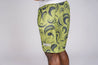 d1h abstract mesh shorts side view green