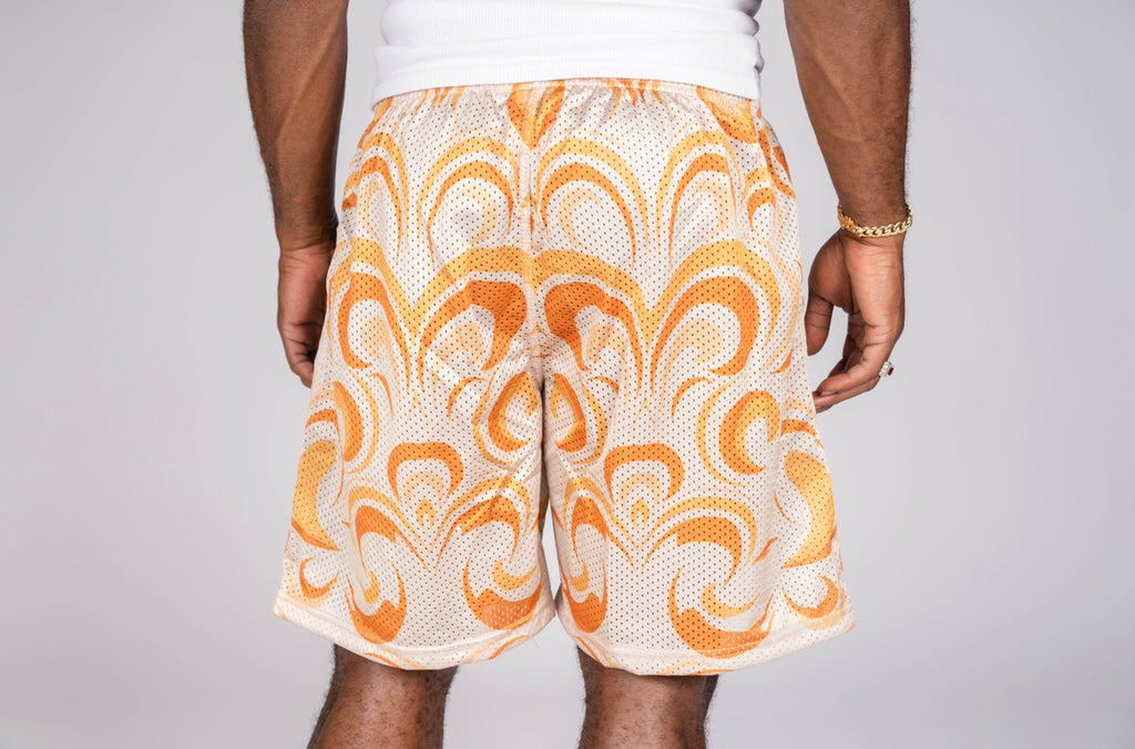 d1h tan mesh shorts back view 