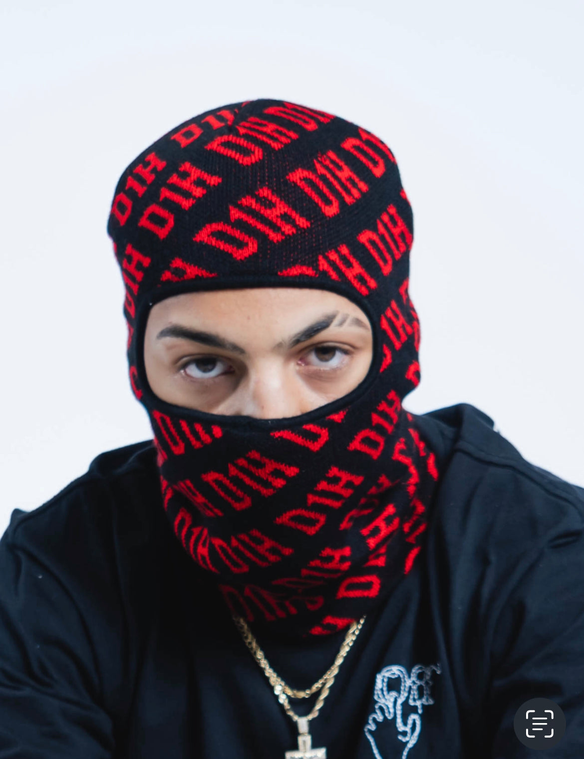 D1H Ski Mask ( BLACK & RED )