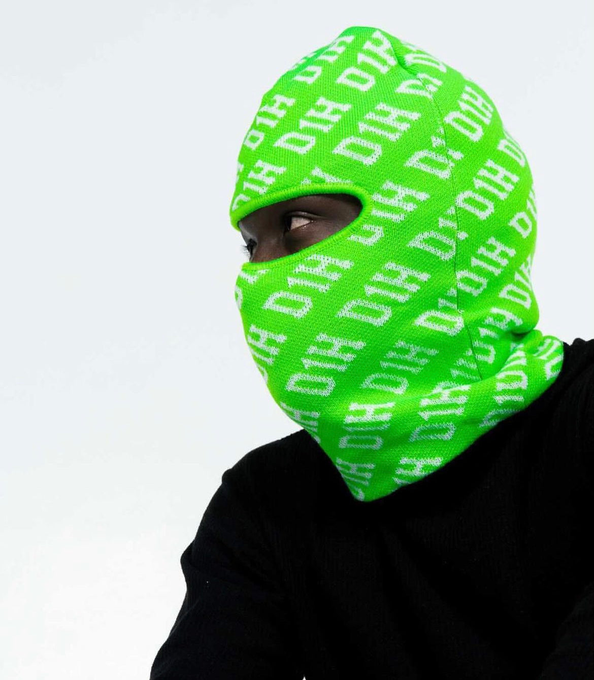 D1H Ski Mask ( LIME GREEN )