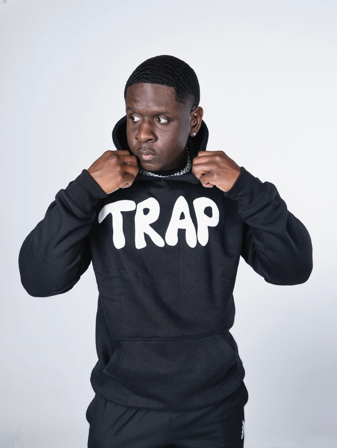 TRAP Hoodie ( Black / White )