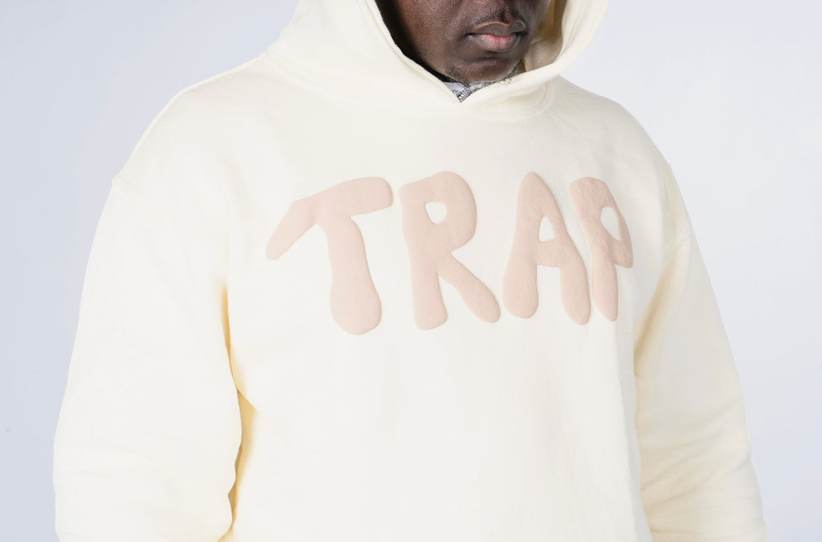 TRAP Hoodie ( Creme / brown  )